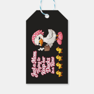 Nur eine Mutter, die versucht, ihre Enten in einer Geschenkanhänger