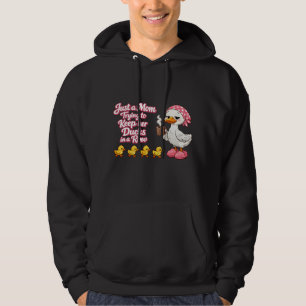 Nur eine Mutter, die versucht, ihre Enten in einer Hoodie