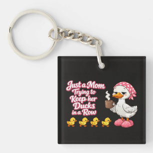 Nur eine Mutter, die versucht, ihre Enten in einer Schlüsselanhänger