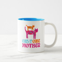 Nur eine Mutter farbige Tasse der Katze