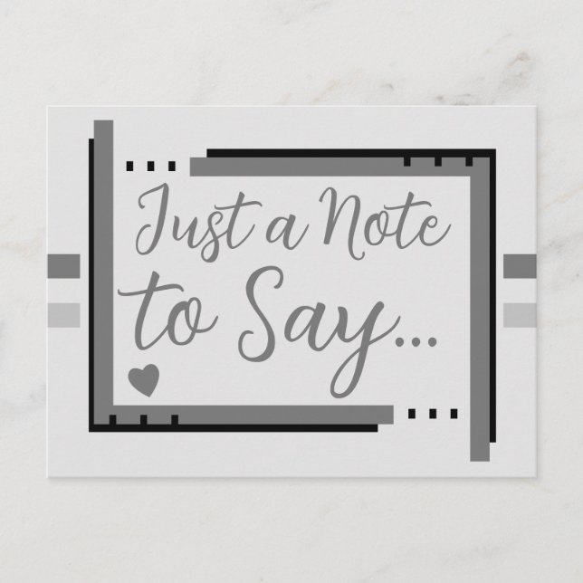 Nur eine Nachricht, um grau zu sagen Postkarte (Vorderseite)