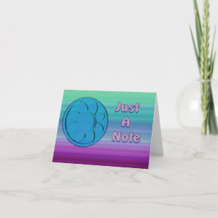 nur eine Note blau und lila Karte