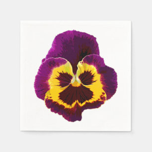Nur eine Pansy-Blüte + Ihr Text u. Ideen Serviette