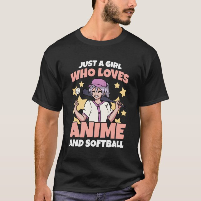 Nur eine Person, die Anime- und Softball-Ball-Lieb T-Shirt (Vorderseite)