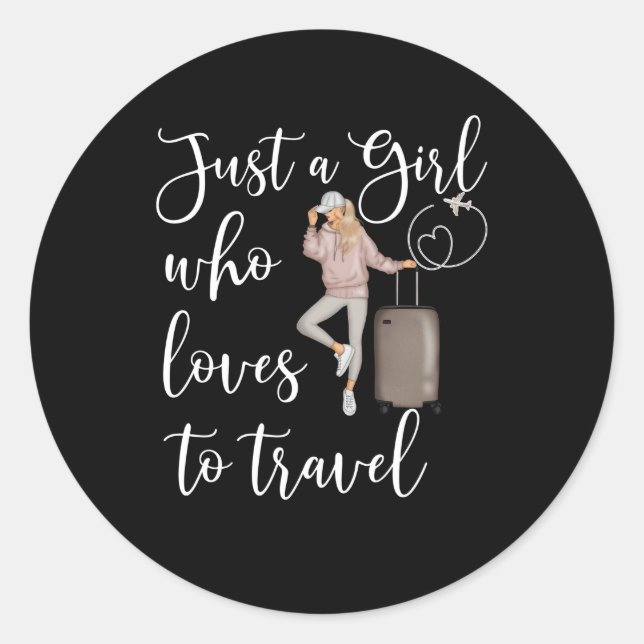 Nur eine Person, die Lieben für Reisen Nomad Runder Aufkleber (Vorderseite)