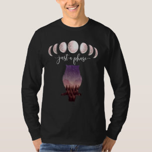 Nur eine Phase der Mondnachtsschale Lila F T-Shirt