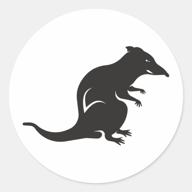 Nur eine Ratte Runder Aufkleber (Vorderseite)