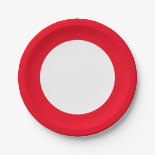 Nur eine rote Scharnierfarbe Pappteller