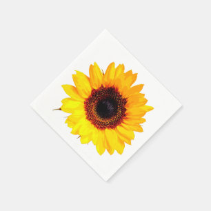 Nur eine Sonnenblume Blossom + Ihr Text & Ideen Serviette
