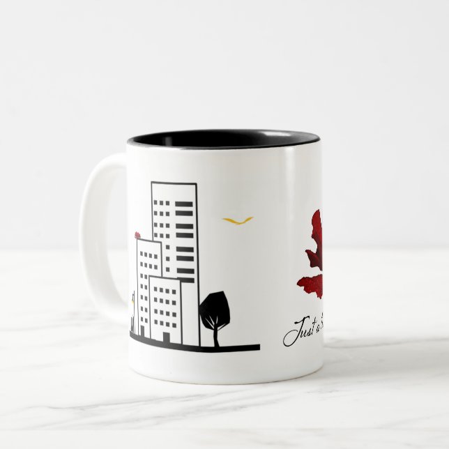 Nur eine Touch Jazz Golden Bird und Rose Tasse (Vorderseite Links)