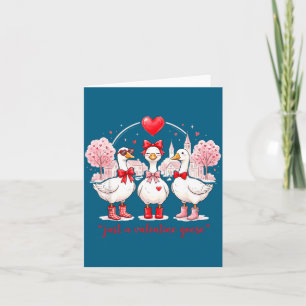 Nur eine Valentinsgans Kokette Alberne Gans Lustig Karte