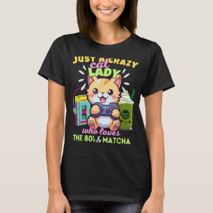 Nur eine verrückte Katze Lady, die Lieben spielen T-Shirt
