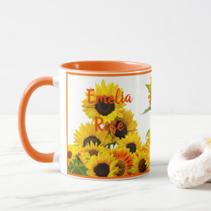 Nur eine wilde Sonnenblume Personalisiert Tasse