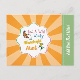 Nur eine wilde verrückte wundervolle Tante Postkarte