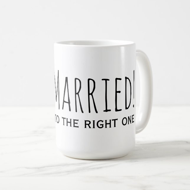 Nur eine zweite Ehe heiraten Kaffeetasse (VorderseiteRechts)