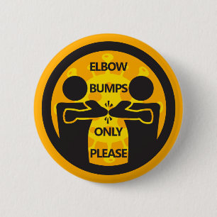 "Nur Ellenbogenbumps, bitte" grippeähnliche Saison Button
