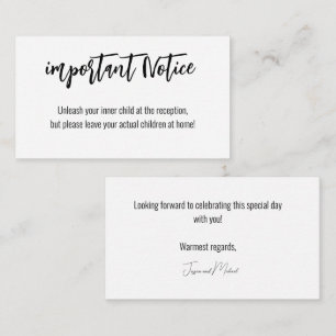 Nur Erwachsene! 💍 Minimalistisches Elegant Begleitkarte