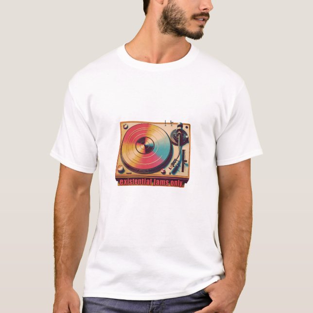 Nur essenzielle Staus - Design der Retro-Turntable T-Shirt (Vorderseite)