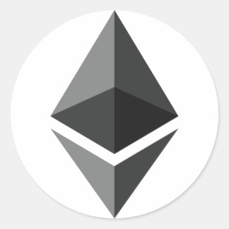Nur Ethereum-Logo Runder Aufkleber