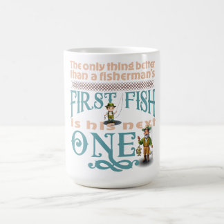 Nur etwas Besseres als der erste Fisch eines Fisch Kaffeetasse