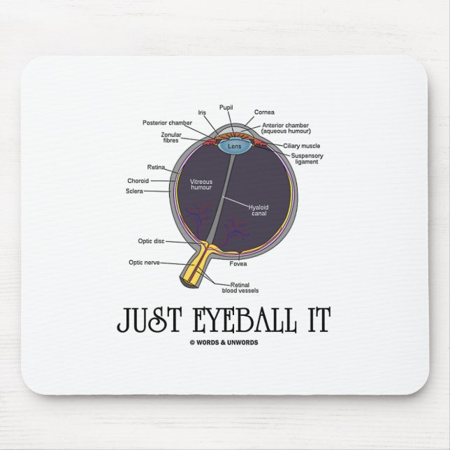 Nur Eyeball It (Augenanatomie Annäherung Sprichwor Mousepad (Vorne)