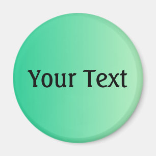 NUR FARB gradients ozean-grün + Ihr Text Magnet