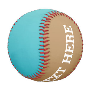 Nur Farbabstufungen - Ozeanblau und braun Baseball