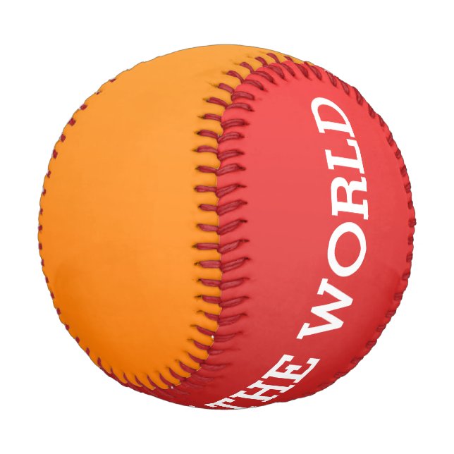 Nur Farbabstufungen - rot & orange Baseball (Schrägansicht)