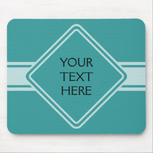 NUR FARBE / BUTTON BANNER weiß + Ihr Text Mousepad