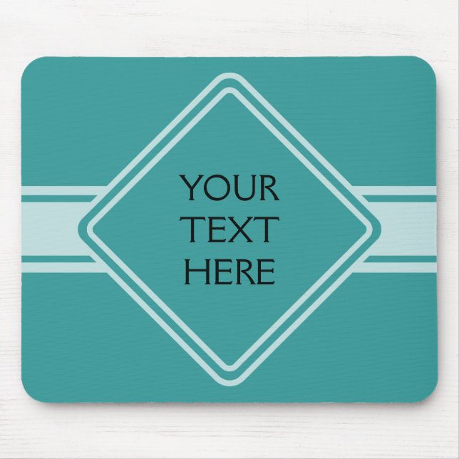 NUR FARBE / BUTTON BANNER weiß + Ihr Text Mousepad (Vorne)