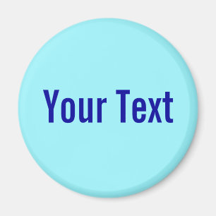 NUR FARBE / cyan + Ihr Text Magnet