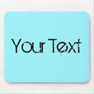 NUR FARBE / cyan + Ihr Text Mousepad
