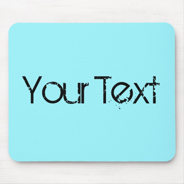 NUR FARBE / cyan + Ihr Text Mousepad (Vorne)