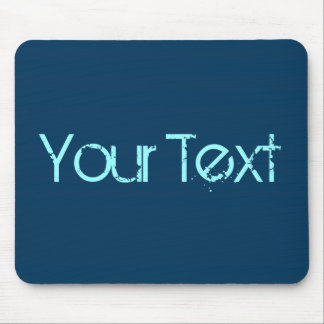 NUR FARBE / dunkelblau + Ihr Text Mousepad