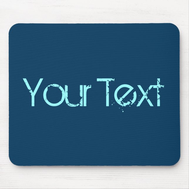 NUR FARBE / dunkelblau + Ihr Text Mousepad (Vorne)