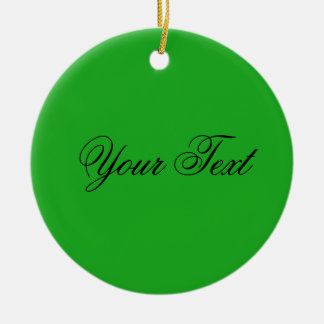 NUR FARBE / Gras grün + Ihr Text Keramik Ornament