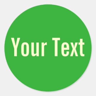 NUR FARBE | Grüngras + Ihr Text Runder Aufkleber