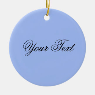 NUR FARBE / hellblau + Ihr Text Keramikornament