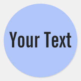 NUR FARBE | Hellblau + Ihr Text Runder Aufkleber