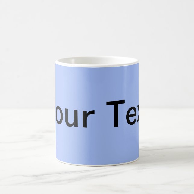 NUR FARBE / hellblau + Ihr Text Tasse (Mittel)