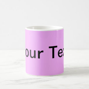 NUR FARBE / Hellrosa + Ihr Text Tasse