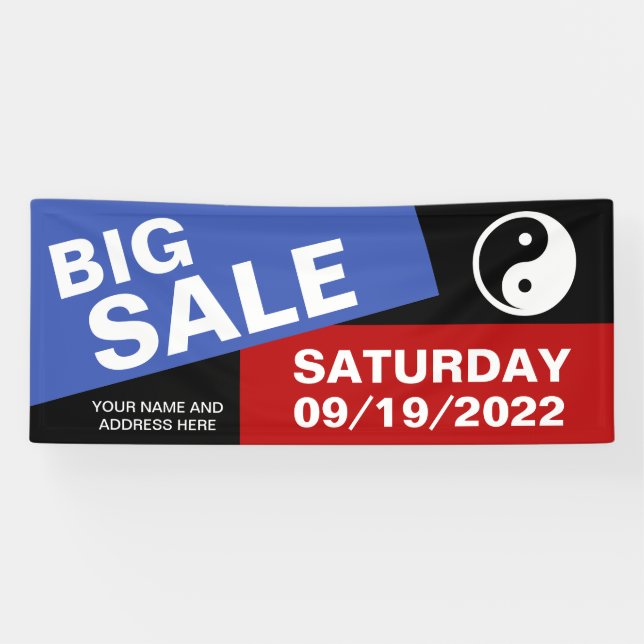 Nur Farbe Hintergrund - blau rot + Ihre Ideen Banner (Horizontal)