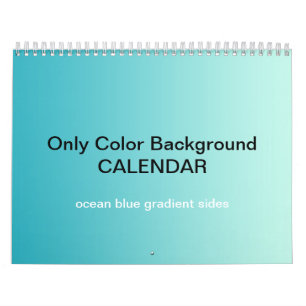 Nur Farbe Hintergrund Kalender - Ocean Blue Grad.