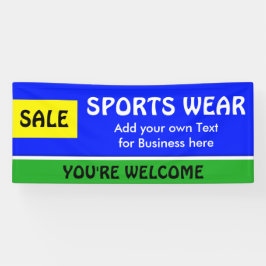 Nur Farbe königsblau gelb & Streifen + Ihre Idee Banner