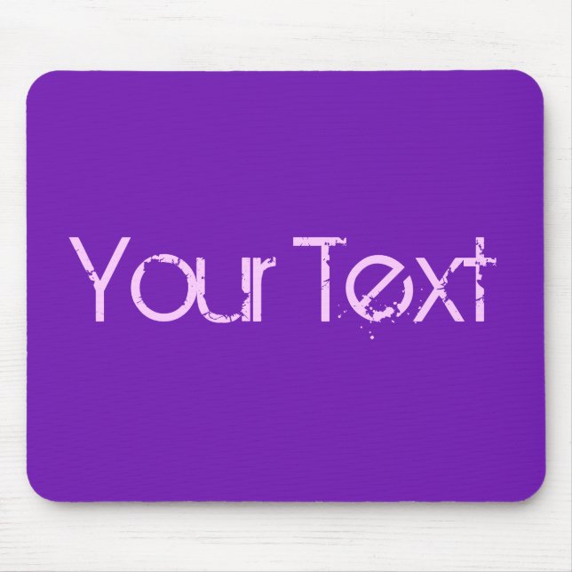 NUR FARBE / lila + Ihr Text Mousepad (Vorne)