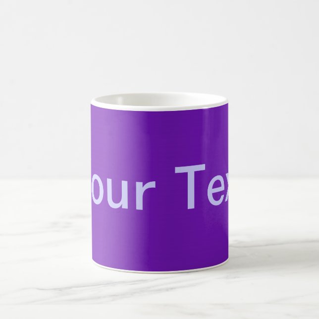 NUR FARBE / lila + Ihr Text Tasse (Mittel)