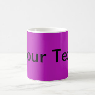 NUR FARBE / magenta + Ihr Text Kaffeetasse