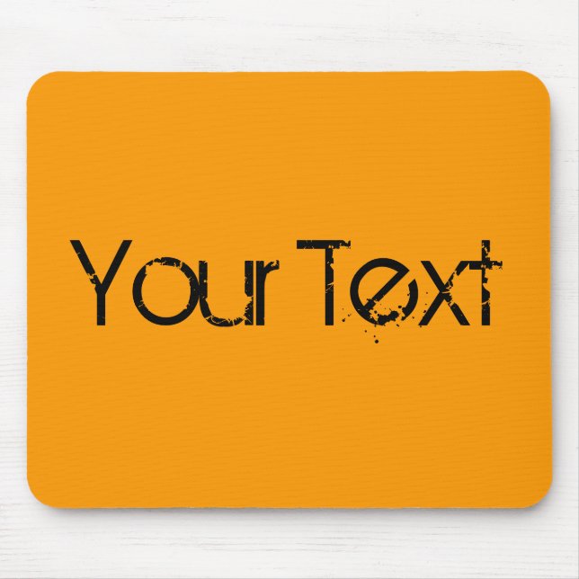NUR FARBE / orange + Ihr Text Mousepad (Vorne)