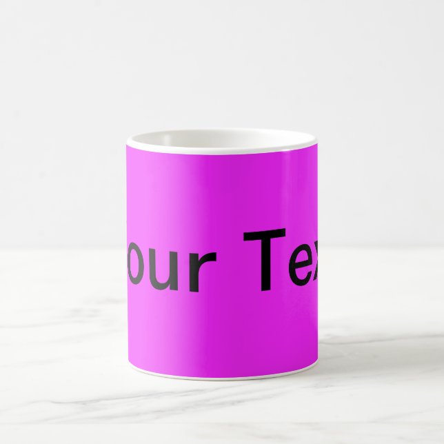 NUR FARBE / Pink + Ihr Text Kaffeetasse (Mittel)