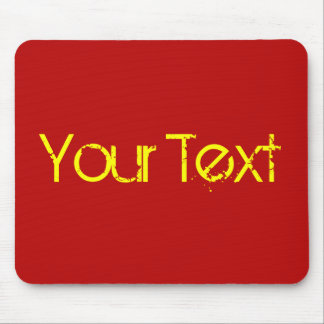 NUR FARBE / rot + Ihr Text Mousepad